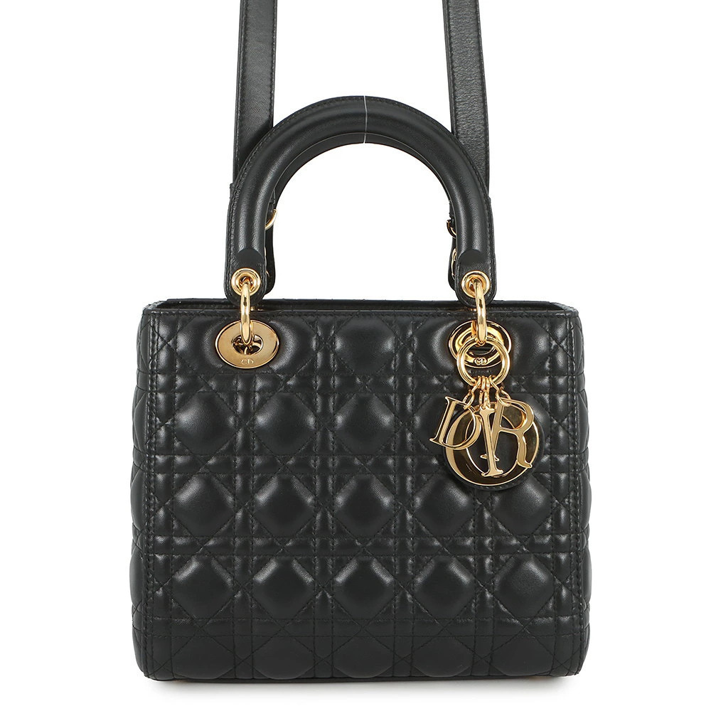 Christian Dior handbag Lady Cannage bag shoulder Black